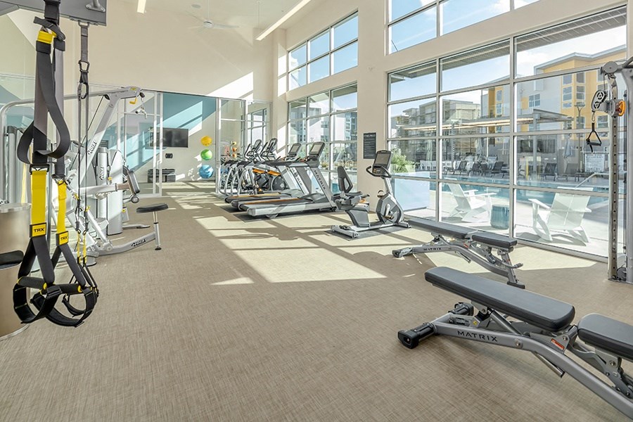 Fitness room with strength and cardio