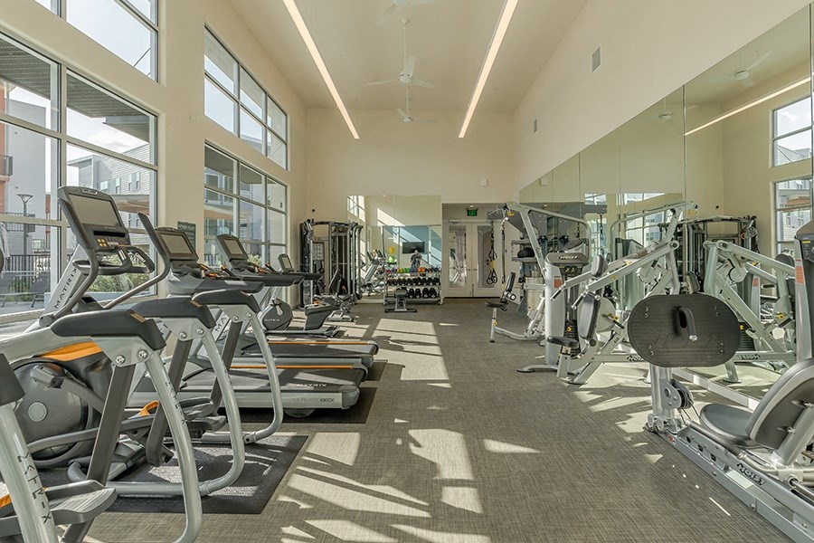 Fitness room with cardio equipment