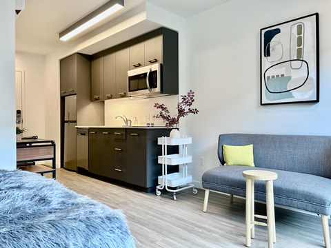 Kitchen Interior at DOCK 59 APARTMENTS, PORTLAND, Oregon