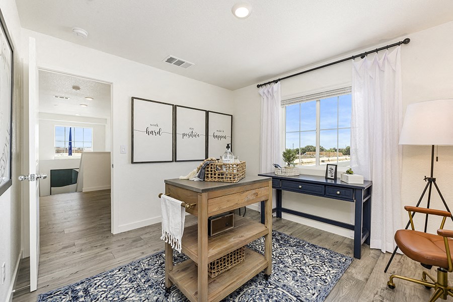 Pet-Friendly Single Family Rental Homes in Roseville CA - Isles - Spacious Bedroom with Wood-Style Flooring and a Window