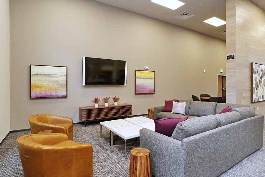 Apartments for Rent in Arlington- Cedar Pointe Apartments Clubhouse Lounge with a TV, Plenty of Seating, and Much More