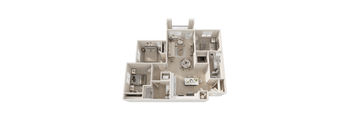 3 bedroom 3D floor plan at Ironwood Ranch, Maricopa