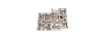 4 bedroom 3D floor plan at Ironwood Ranch, Arizona