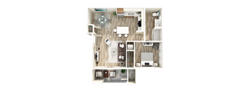 One bedroom floor plan 