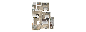 two bedroom floor plan 