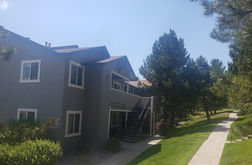 a view of the back of the building