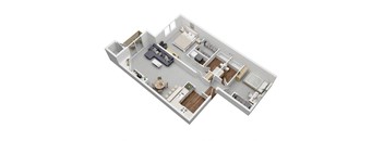 2 bedroom 2 bath 1036 square feet floor plan