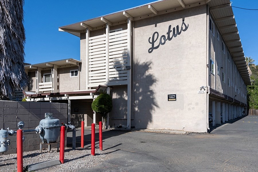 Exterior of building with sign