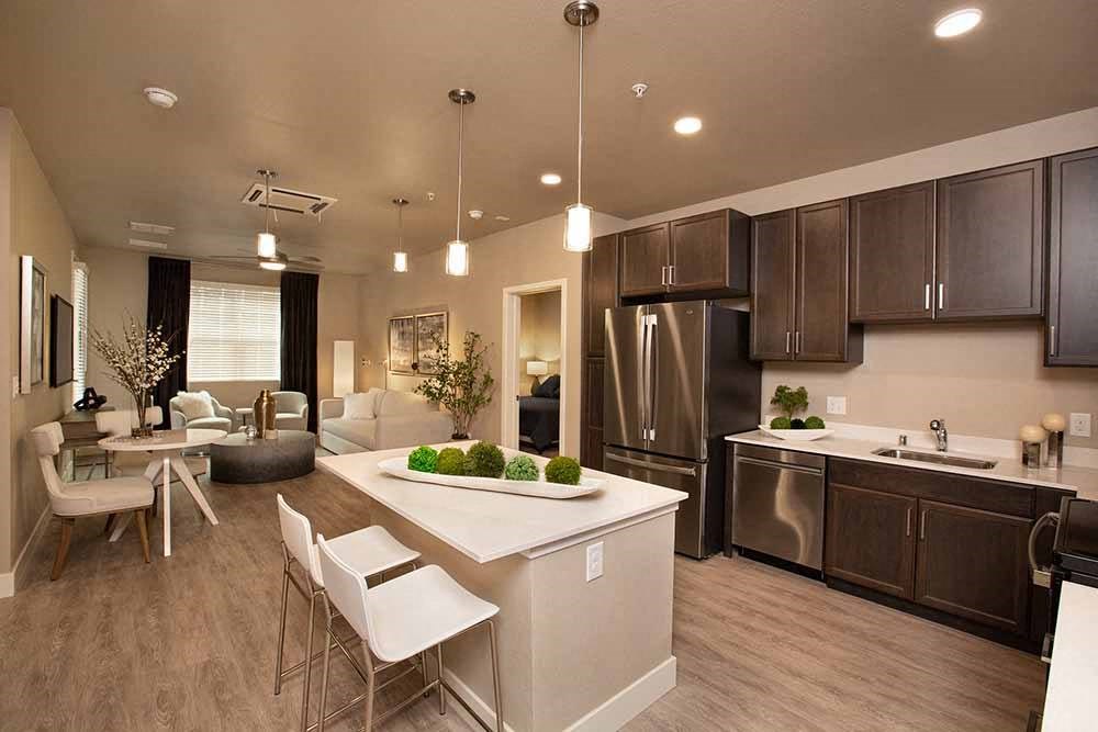 kitchen with island at ALLURE AT 2920, Modesto