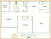 Mission Bay Apartments 2 bedroom 2D floor plan