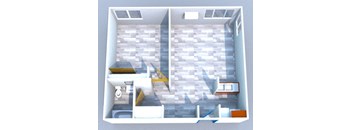 One bedroom floor plan