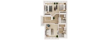 3 Bedroom townhome level bedrooms