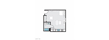Market at the Club Apartments 116 ST 420 Sqft floor plan