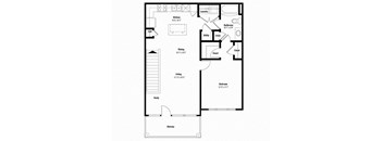 One bedroom  floor plan l Avia at the Lakes in Oklahoma City OK