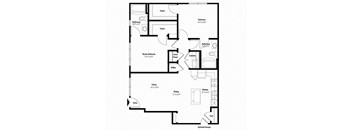 Two bedroom floor plan l Avia at the Lakes in Oklahoma City OK