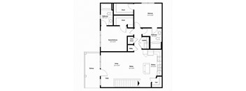 Two bedroom floor plan l Avia at the Lakes in Oklahoma City OK