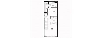 One bedroom  floor plan l Avia at the Lakes in Oklahoma City OK