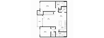 Two bedroom floor plan l Avia at the Lakes in Oklahoma City OK