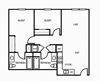 Two bedroom floor plan 950 square feet