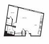 1x1 floor plan l Orion Apartments in Oakland