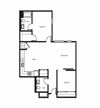two bedroom floor plan l Orion Apartments in Oakland