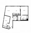 two bedroom floor plan l Orion Apartments in Oakland