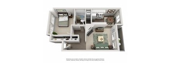 Two bedroom floor plan l Township Apartments in Canby OR