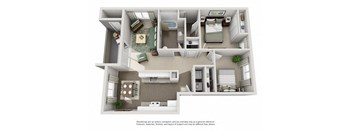 Two bedroom floor plan  l Township Apartments in Canby OR