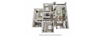 Two bedroom floor plan  l Township Apartments in Canby OR