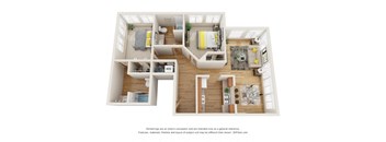 Cedar Street Floor Plan at Fairview Village Apartments, Fairview, 97024