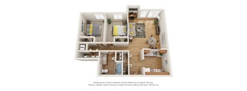 Creek Way Floor Plan at Fairview Village Apartments, Oregon
