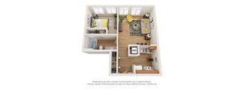 Halsey Street Floor Plan at Fairview Village Apartments, Fairview, 97024