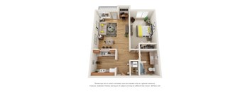Pacific Street Floor Plan at Fairview Village Apartments, Oregon, 97024