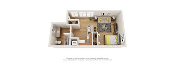 Park Lane Floor Plan at Fairview Village Apartments, Fairview, 97024