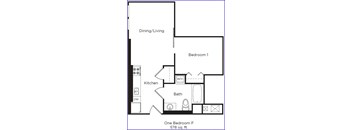 One bedroom floor plan 