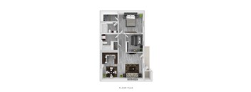 2Bed 2Bath Floor Plan at Zoom Apartments, Las Vegas, Nevada