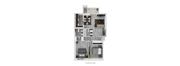 2Bed 2Bath Floor Plan at Jolt Apartments, Las Vegas, NV, 89119