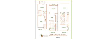 Preserve at Boynton Beach townhome 2D floor plan