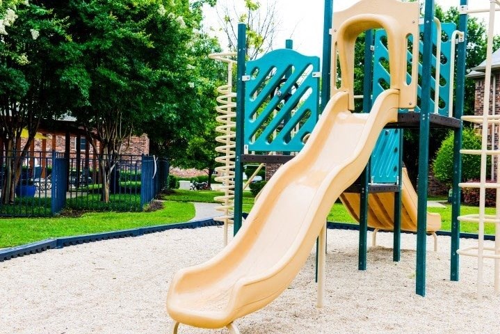 Playground near grass