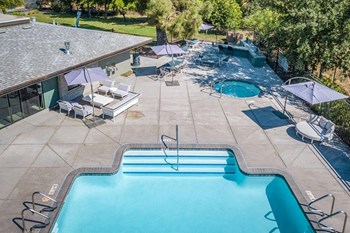 Aerial View of Pool at Camden Parc