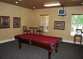 Sanctuary Cove game room with pool table