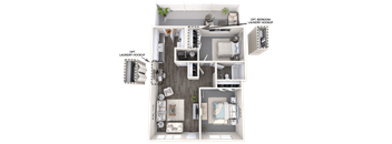 a 1 bedroom floor plan  503 square feet at Cadence Apartments, Roy Utah