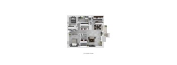 3B 2B Floor Plan at Jolt Apartments, Nevada, 89119