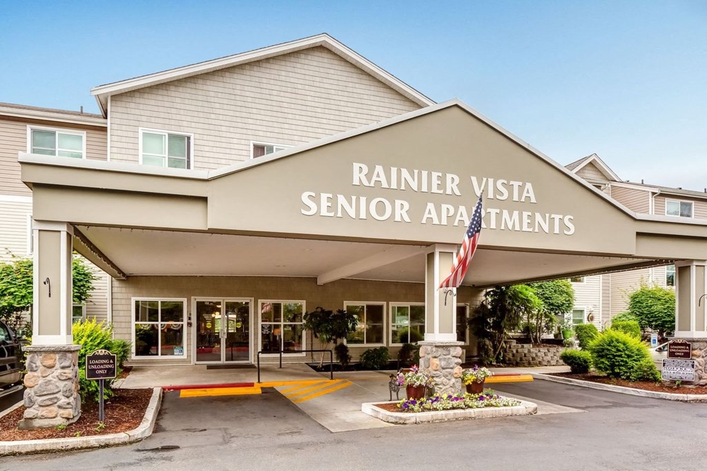 Rainier Vista community exterior Rainier Vista community exterior at RAINIER VISTA SENIOR APARTMENTS, PACIFIC