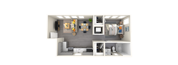 One bedroom floor plan