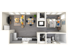 One bedroom floor plan