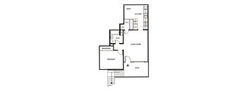 Two Bedroom Floor Plan l Reseda Village Green Apartments in Reseda, CA