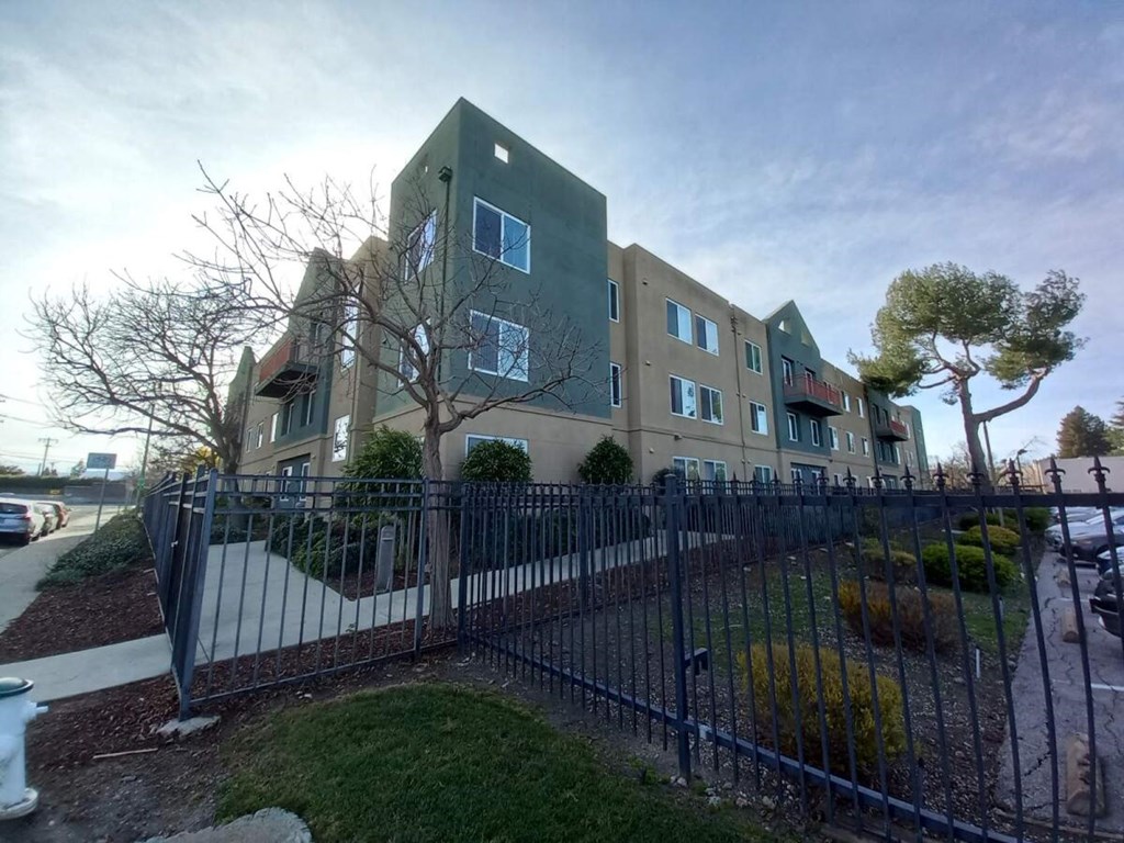 Community exterior at Borregas Court Apartments, California