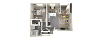 One bedroom Floor Plan