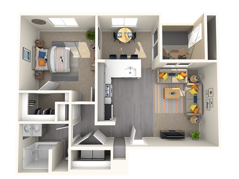 One bedroom Floor Plan